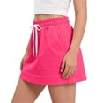 thumbnail image 6 of Teylalorva Girls Mini Skorts Cotton Breathable Elastic Waist with Pocket Summer Casual Sports Skorts Hot Pink Size 6, 6 of 8
