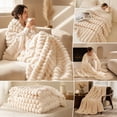 thumbnail image 7 of Throw Blanket Ribbed Striped Plush 47x83 Inches Washable for Couch Sofa Bed, 7 of 7