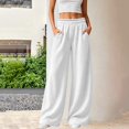 thumbnail image 3 of Breezora Womens High Waist Wide Leg Sports Pants Loose Fit Athletic Trousers with Pockets for Yoga Gym Running Workout Casual, 3 of 9