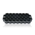 thumbnail image 5 of Juego de 2 moldes para cubitos de hielo de silicona en forma de panal de color negro - 37 compartimentos - con tapa - para cerveza, cóctel y whisky, 5 of 5