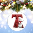 thumbnail image 4 of PRETXORVE Christmas Decor, Christmas Tree Decorations, 2024 26-Letter Christmas Snowman Christmas ornament - Acrylic Car ornament Saint, 4 of 5