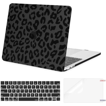 MOSISO Compatible with MacBook Pro 13 inch Case M2 2025, 2024, 2023, 2022, 2021-2016 A2338 M1 A2251 A2289 A2159 A1989 A1708 A1706, Plastic Leopard Grain Hard Case&Keyboard Cover&Screen Protector