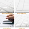 thumbnail image 4 of Walplus Peel and Stick Backsplash White Herringbone 3D Tile Decals 8 Sheets 11" x 8", 4 of 7