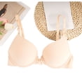 thumbnail image 2 of YOIAVAIOY Women's Wireless Solid Bra 4 Row 3 Hook Racerback Lift Ladies Everyday Lingerie Beige XXL, 2 of 6
