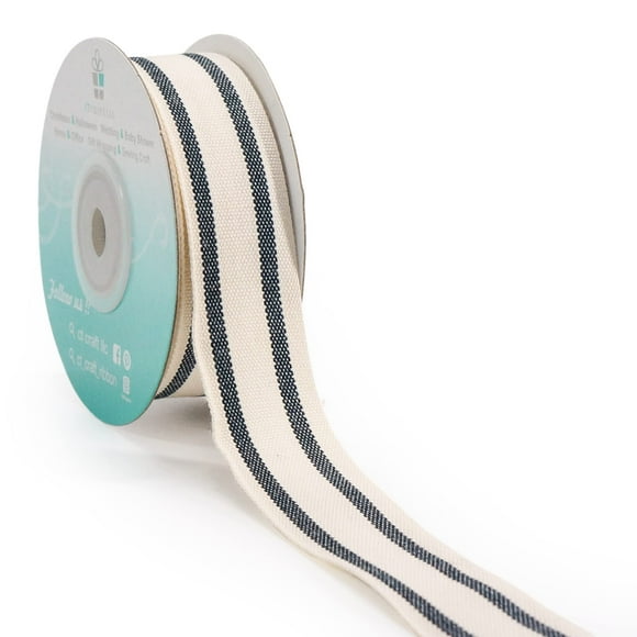 Cinta decorativa CT CRAFT LLC, algodón marfil, 2,5 cm x 9 m
