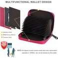 thumbnail image 5 of Credit Card Holder Genuine Leather Personalized Custom Laser Engraving Wallet for Women or Men 20 Card Slots RFID Blocking Accordion Wallet with Zipper, Rose, 5 of 8
