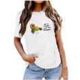 thumbnail image 1 of Camiseta suelta con estampado elegante para mujer Blusa de manga corta con cuello redondo Tops casuales OAVQHLG3B Store lin121212, 1 of 4