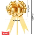 thumbnail image 2 of 30 PCS Christmas Gold Gift Wrap Bows, Pull Bows for Wrapping, Large Decor Bow Baskets, Flower Bouquets, Birthday Present Box, Wedding Car, 2 of 4