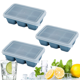 thumbnail image 1 of Paquete de 3 mini bandejas para cubitos de hielo con tapas, hielo de fácil liberación, molde para cubitos de hielo para whisky y cócteles Vhermosa Utensilios de Cocina, 1 of 5