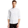 thumbnail image 1 of Kenneth Cole - Camisa con botones a rayas para hombre, color blanco, mediano Kenneth Cole Botones al frente, 1 of 1