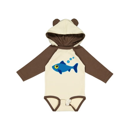 

Inktastic Fishing Blue Fish Gift Baby Boy or Baby Girl Long Sleeve Bodysuit
