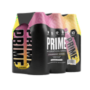 Prime Hydration Sports Drink, Strawberry Banana, 16.9 fl oz, 6 Pack, Bottles