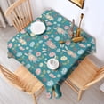 thumbnail image 2 of Pioneer Flower Floral Print Pattern Square Tablecloth, Waterproof Wipeable Spillproof Washable Table Cover for Home Kitchen Party Decor, 42"x42", 2 of 6