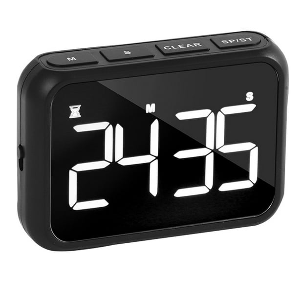 Temporizador de cocina con pantalla LED, temporizador de alarma portátil, temporizador electrónico para cocinar