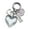 White, variant on Heart Keyrings Key Holder Heart Key Jewelry Metal Texture Unique Keychain Key Ornament Suitable for Various Occasion