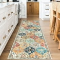 thumbnail image 2 of Hasoo 2' x 8' Runner Rug for Hallway Traditional Indoor Rug Machine Washable Bedside Carpet, Orange, 2 of 6