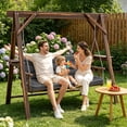 thumbnail image 7 of HONEY HOME Outdoor Swing Cushion with Tie and Memory Foam, 2/3 Seater Replacement Glider Cushion for Porch Bench, 7 of 7
