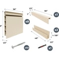 thumbnail image 4 of CrownWall PVC SlatWall Panels Garage Organizer Wall Mount with 20-pc Locking Hook Kit, 8’ x 4’ Sandstone, 4 of 9