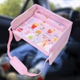 thumbnail image 1 of Bandeja de Asiento para , Cochecito, de Carretera, Tren, Bolsillos de , Bandeja de Regazo para Comida - comida rosa Hugo Bandeja de viaje para niños, 1 of 8