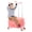 Pink, variant on 20" Ride on Suitcase for Kids, Carry On Luggage with Kid Seat, Foldable Handlebars Pedals and Removable Wheels Holds up to 110 lbs Luggage Travel Rolling Suitcases for Boys Girls (Pink)