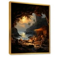 thumbnail image 2 of Designart "Pirates' Tropical Cove Haven At Sunset" Pirate Floater Framed Wall Decor, 2 of 5