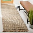 thumbnail image 3 of SAFAVIEH Natural Fiber Vivian Geometric Solid Area Rug, Natural/Grey, 6' x 6' Square, 3 of 9
