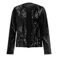 thumbnail image 4 of JFGHDG Women Jacket Women Suit Women's Blazers Summer Blazers for Women Lightweight Women Blazer Casual Cropped Jacket Tuxedo with a Blazer Top Black L, 4 of 5