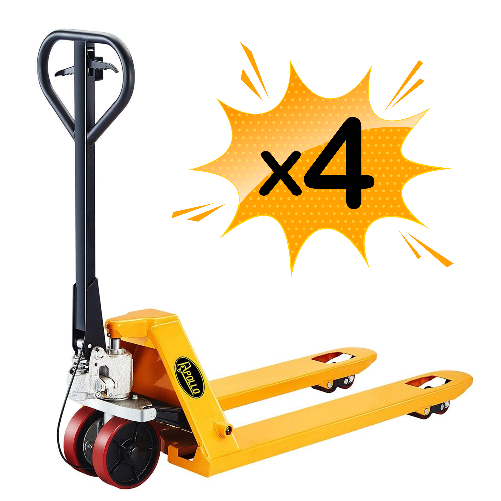 APOLLOLIFT 4 Pieces Hand Pallet Truck Hydraulic Pallet Jack with Brake