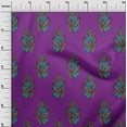 thumbnail image 2 of oneOone Cotton Cambric Fabric Leaves & Floral Block Print Fabric BTY 56 Inch Wide, 2 of 6