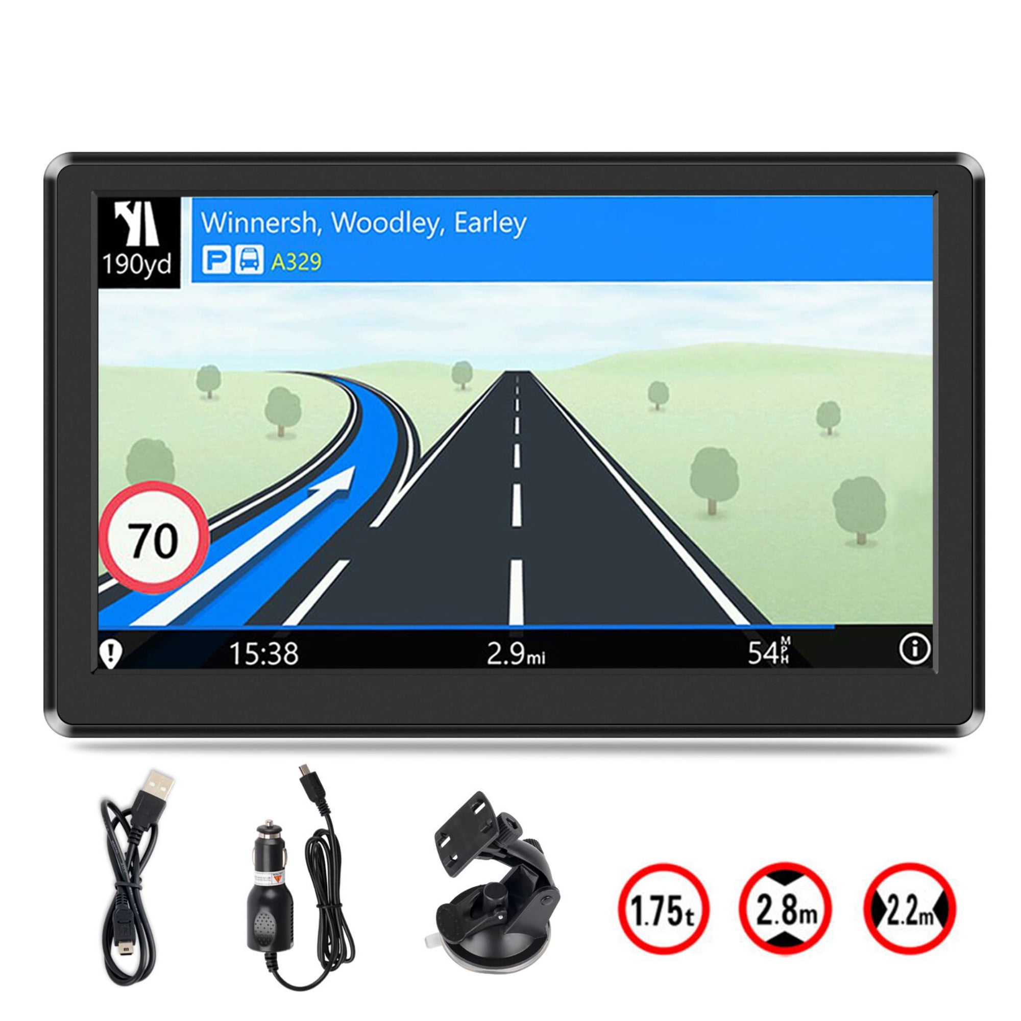 FidgetFidget Navigation 7 Car Auto GPS Navigator SAT Nav 8GB North/South America Europe Map 