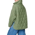 thumbnail image 4 of Fall Winter Women Long Sleeve Stand Collar Quilted Hoodies Puffer Jacket, 4 of 5