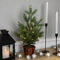 thumbnail image 2 of Northlight Pre-Lit Artificial Pine Christmas Tree with Basket Base - 20" - Warm White LED Lights, 2 of 5
