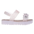 thumbnail image 6 of bebe Girl's Sandals – Cute Fashion Flat Sandals, Summer Flats with Fruit Charms and Ankle Strap (Toddler-Little Kid-Big Kid), 6 of 7