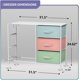 thumbnail image 3 of Songqin Dresser with 6 Drawers Fabric Storage Tower Organizer – Steel Frame, Wood Top, Easy Pull Bins for Bedroom, Closet, Hallway, Office-Pastel/White, 3 of 12