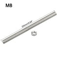 thumbnail image 2 of Unique Bargains 6Pack M8 x 250mm Fully Threaded Rod w 6Pack Hex Nuts, 1.25mm Pitch 304 Stainless Steel Right Hand Threaded Rod, 2 of 4