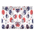 thumbnail image 7 of Yayeee Kitchen Curtains Tier Pair Light Filtering 27"x24" Rod Pocket Short Cafe Window Panel, Star Spangled Helmets, 7 of 7