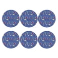 thumbnail image 2 of Pofeuu New-York City Print Leather Coasters Set of 6, Round Cups Mugs Mat Pad for Home Kitchen Heat Resistant Drink Coasters,Round Shape, 2 of 7