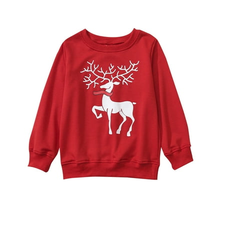 

LYXSSBYX Two Piece Sets Clothing (1-7Y) Kids Child Christmas Long Sleeve Family Matching Sweater Pullover