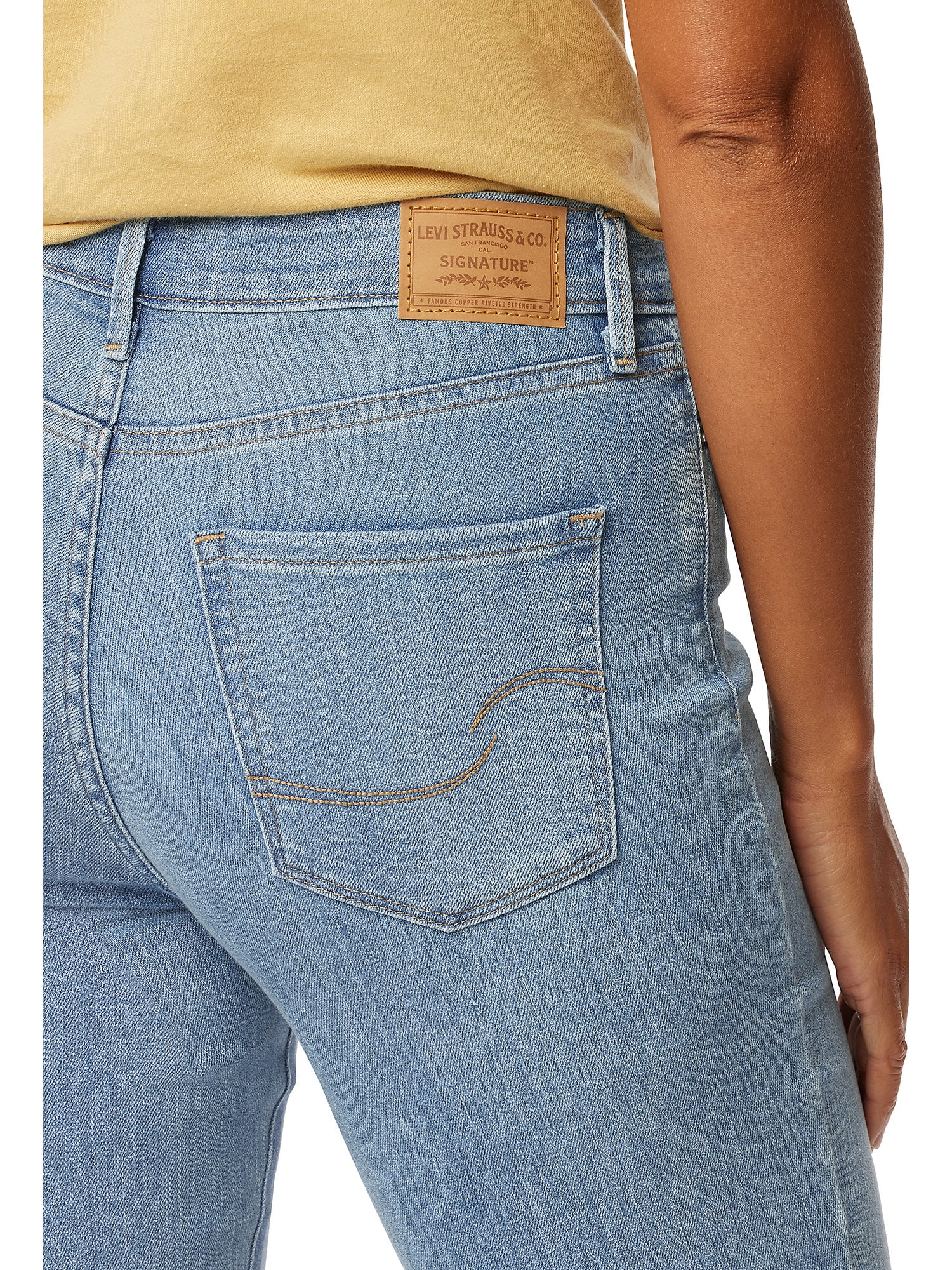 Levi Strauss Signature Women's and Women's Plus High Rise Skinny Jeans, Inseams: Short, Regular and Long, Sizes 2-28