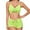 Green, variant on Frostluinai Swimsuit Women Bathing Suit For Women Plus Size Swimsuit For Women Women Fashion Bikini With Chest Pad Without Steel Support Strap Split Swimsuit Beach Two Piece Set