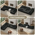 thumbnail image 4 of KAMEROUT 132" Modular Sectional Sofa Couches, U-Shaped Boneless Cloud Sofa with Deep Seat & Cushions, Black, 4 of 8