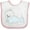 White and Pink, variant on Inktastic Baby Seal Boys or Girls Baby Bib