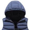 thumbnail image 3 of ZUKMRJPC Men's Outdoor Winter Vest Full Zipper Lightweight Removable Hood Sleeveless Padded Jacket Vests Warm Thick Outwear with Pocket, 3 of 7
