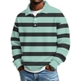 thumbnail image 1 of Hombres de Manga Larga Vintage Impreso Botón Abajo Cuello Turndown Color Sólido Casual Camisa Suave para el Verano, 1 of 5
