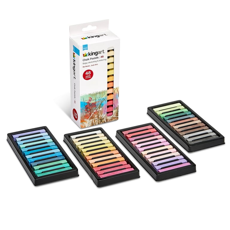 Kingart Studio Colored Square Chalk Pastels, 48 Colors photo 1