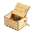 thumbnail image 3 of Antique Wooden Music Box Hand Cranked Musical Box Christmas Birthday Gift, 3 of 8