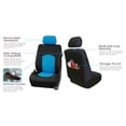 thumbnail image 5 of FH Group Perforated PU Leather Car Seat Covers for Auto Car Sedan SUV Van - Universal Fit Car Seat Protector Waterproof, UV-Resistant with Auto Dash Grip Pad PU008115BLUE-FH1002, 5 of 8