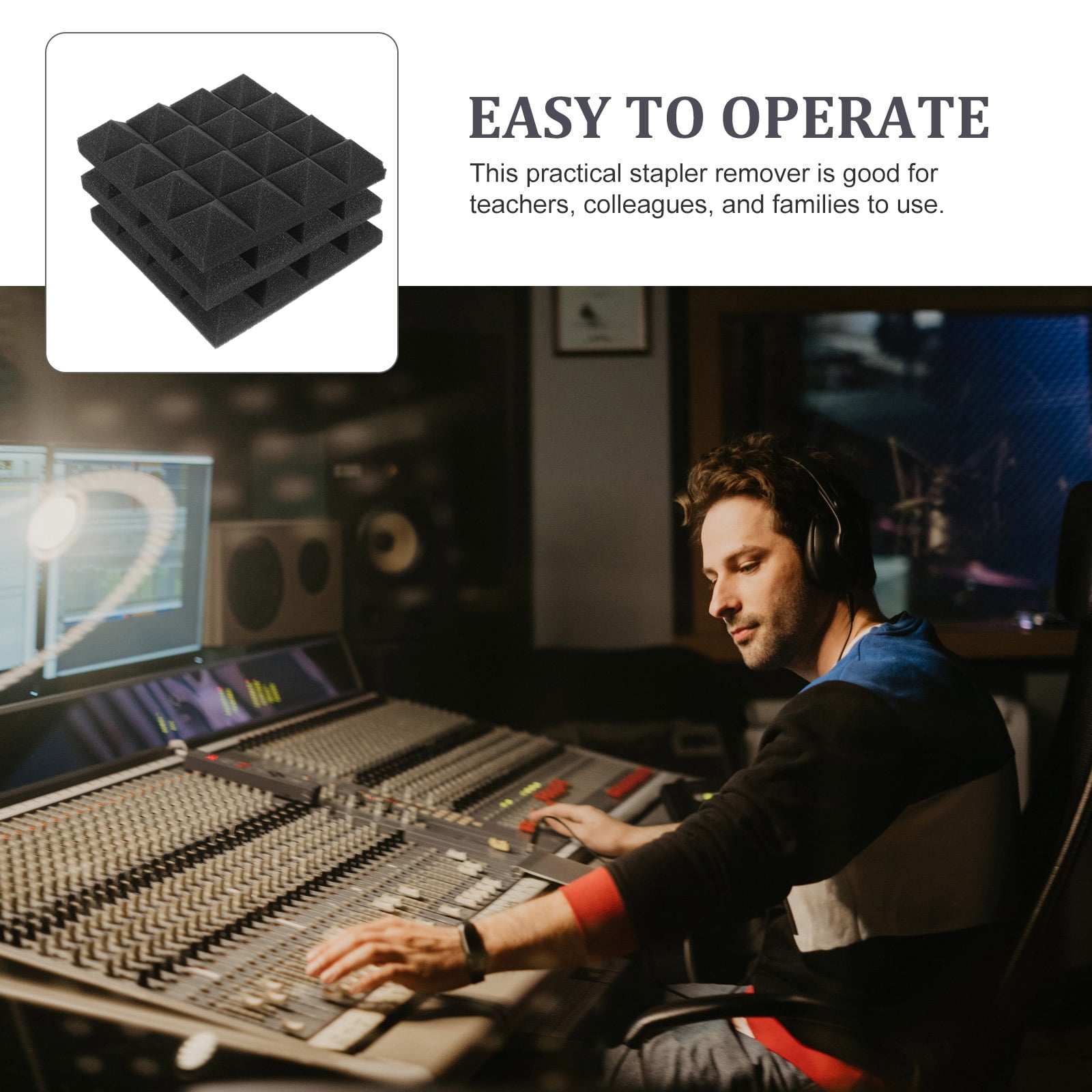 Masteelf HOMEMAXS 12pcs Indoor Soundproof Panels for Acoustic and Bedroom Soundproofing