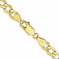 thumbnail image 4 of 10K Yellow Gold 5.25mm Semi-Solid Curb Link Chain (18 X 5.25) Made In South Africa 10bc108-18, 4 of 5