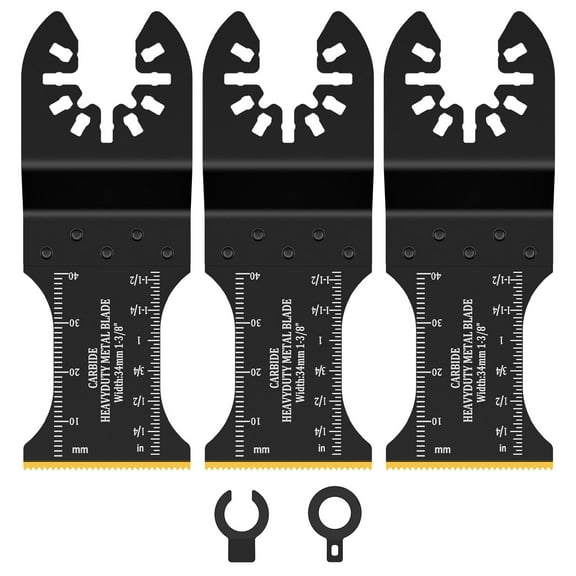 Carbide Oscillating Saw Blades Solid Versatile Titanium Oscillating Tool Blade Efficient Quick Release Multi Tool Kits Fit for Wood